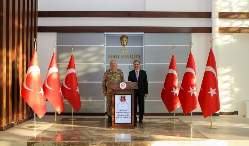 Jandarma Genel Komutan Yardımcısı Orgeneral Hüseyin Kurtoğlu, Siirt Valiliğini ziyaret etti