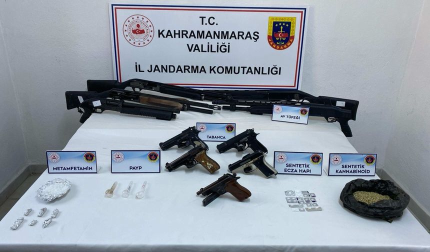Kahramanmaraş merkezli 3 ilde düzenlenen uyuşturucu operasyonunda 34 şüpheli tutuklandı