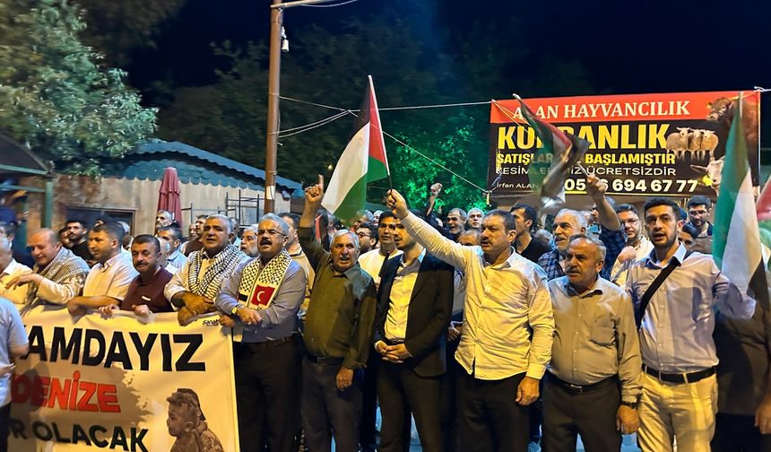 Adıyaman'da, Gazze ve Filistin'e destek gösterisi düzenlendi