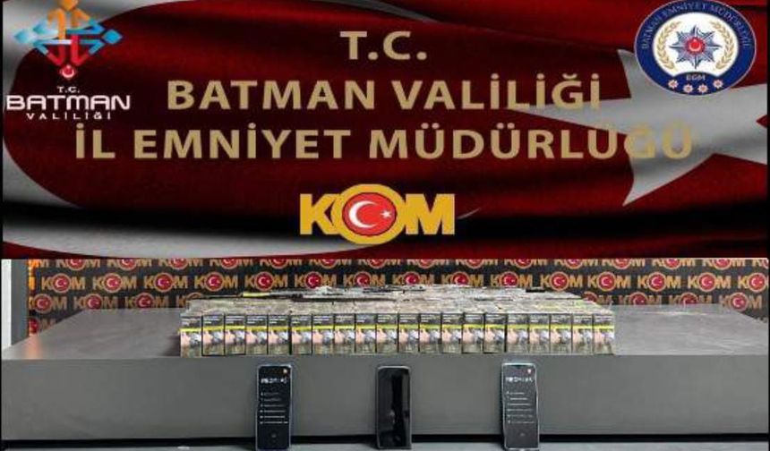 Batman'da gümrük kaçağı 1050 paket sigara ele geçirildi