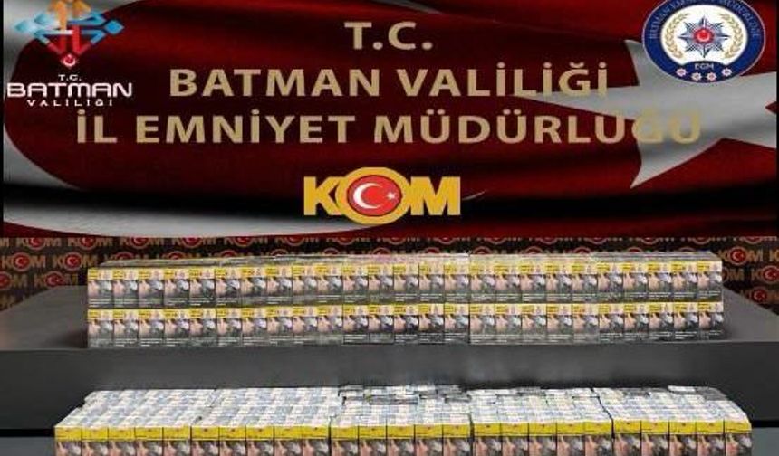 Batman'da gümrük kaçağı bin paket sigara ele geçirildi