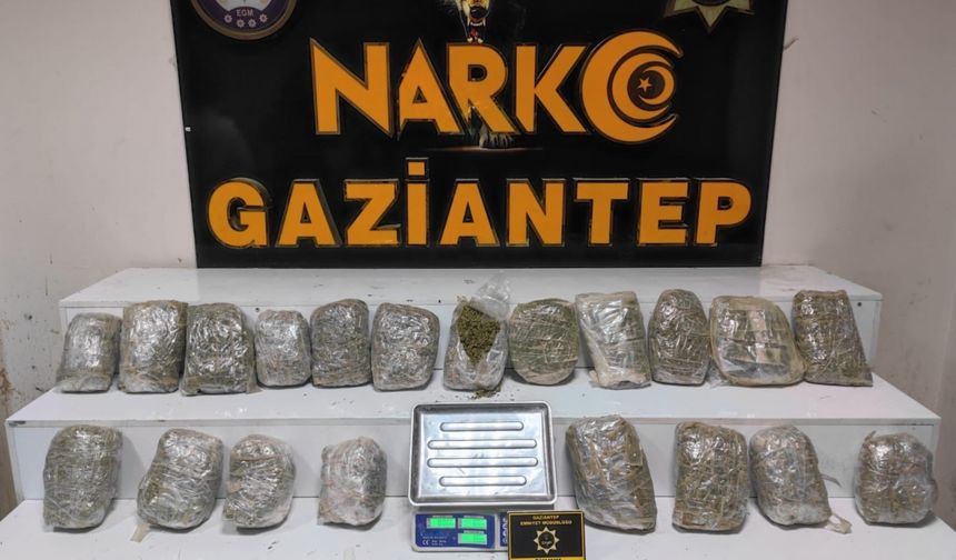 Gaziantep'te uyuşturucu operasyonunda 2 tutuklama