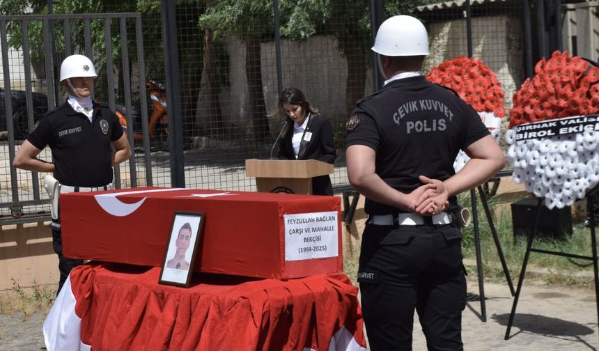 Şırnak'ta yaşamını yitiren mahalle bekçisinin cenazesi defnedildi