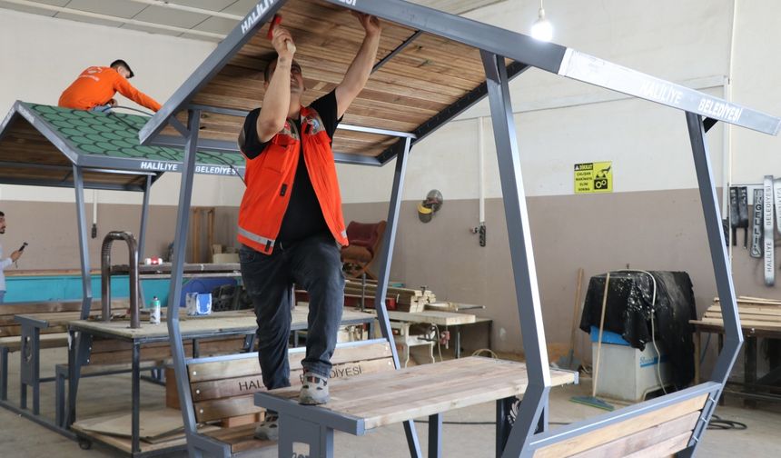 Haliliye Belediyesi'nden park mobilyalarında tasarruflu üretim modeli