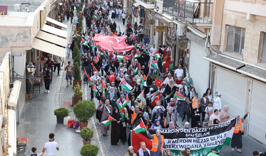 Mardin'de, İsrail'in Gazze'ye saldırıları protesto edildi