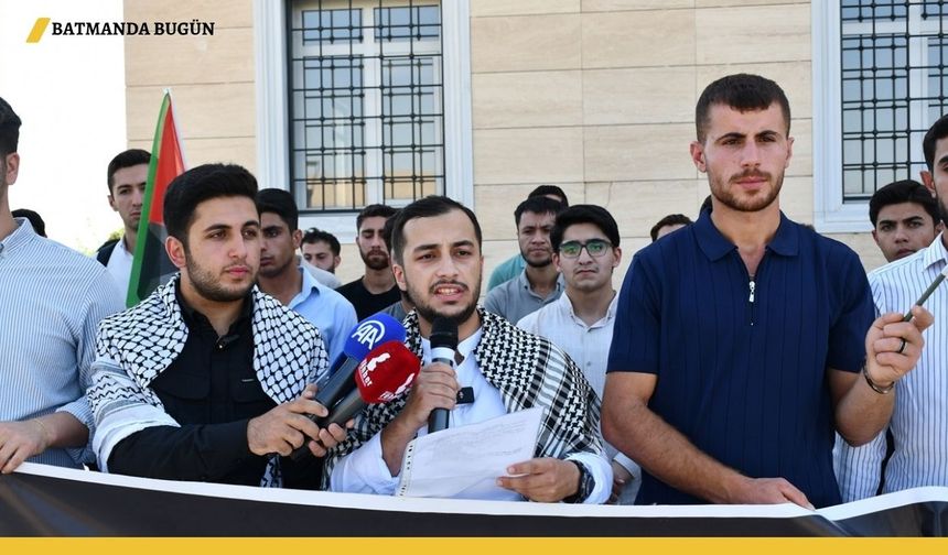 Batman Üniversitesi'nde İsrail Protestosu