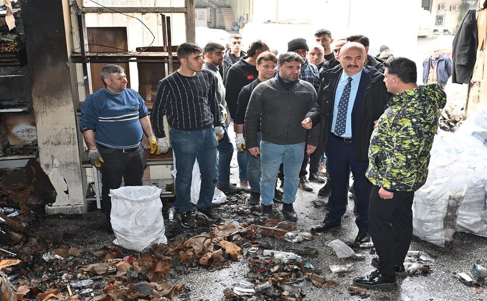 Yeni Sanayi Sitesi’ndeki Yangın Yerinde Vali Canalp’ten Sıcak Takip