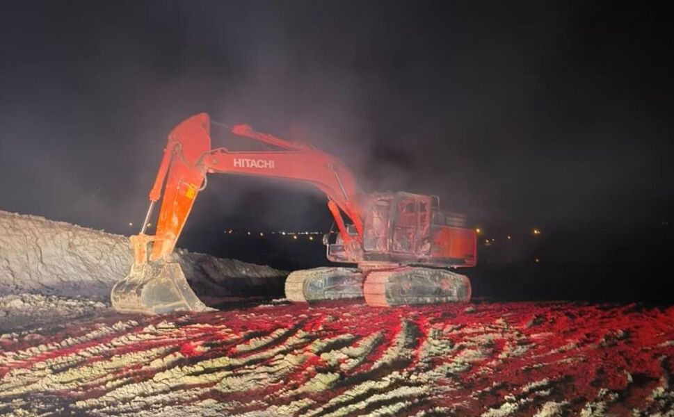 Oymataş OSB Şantiyesinde 600 Bin Euro’luk Makine Kül Oldu