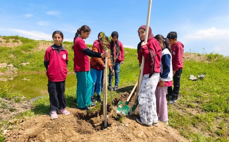 Beşiri'de Meyve Fidanları Toprakla Buluştu