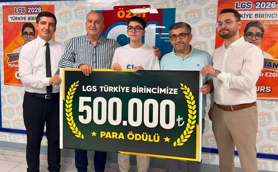 LGS’de 500 Tam Puan Alan C1 Kurs Merkezi Öğrencisine 500 Bin TL Ödül