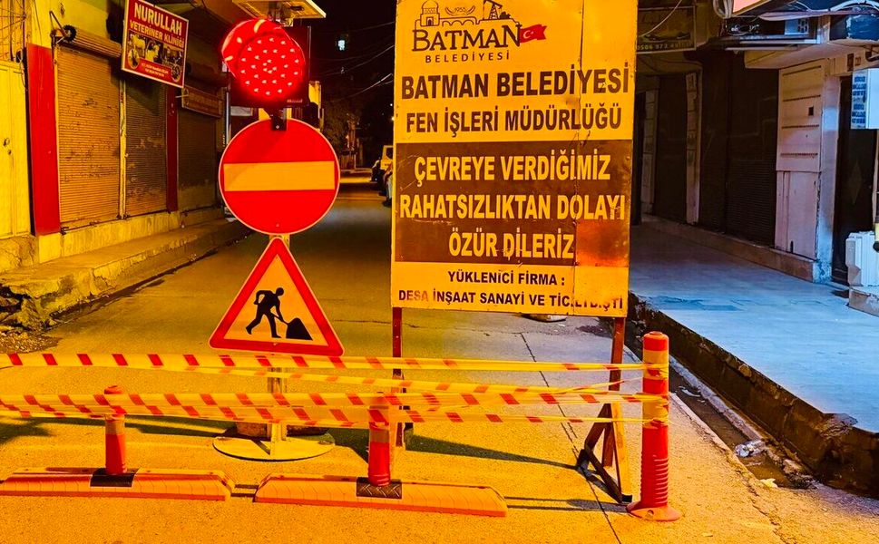 Batman'da Bir Sokak Geçici Olarak Trafiğe Kapatıldı