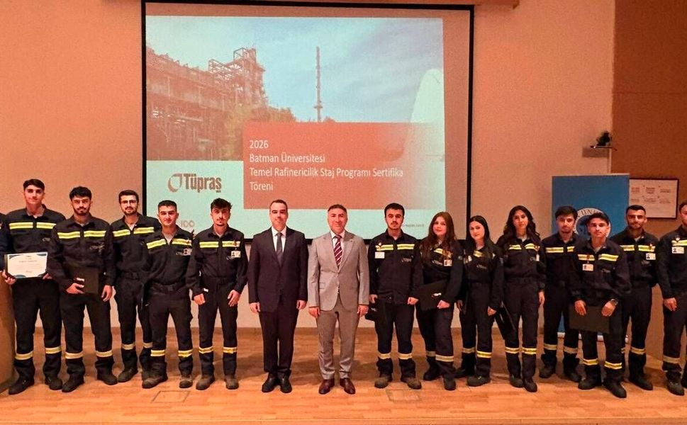 Batman Üniversitesi ve Tüpraş İş Birliğiyle Temel Rafinericilik Stajı Tamamlandı